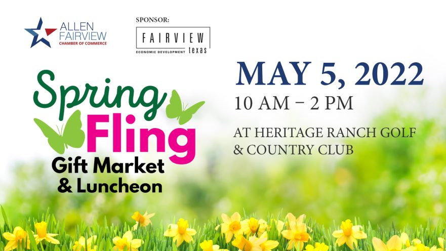 Flyer with Spring Fling May 5, 2022 10 am 5 pm sponsored by FairviewEDC