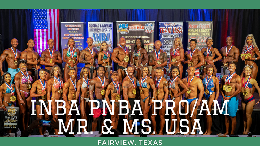 Competitors from INBA PNBA Pro AM Mr and Ms USA 2022